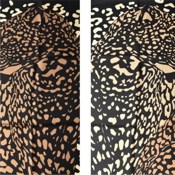 Salvatore Ferragamo scarf leopard print black multi never used and box included - Picture 2 of 7